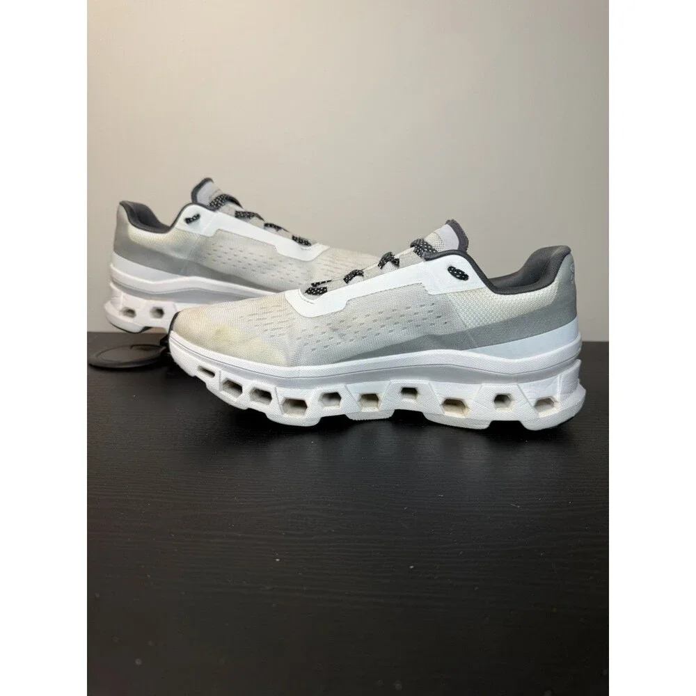 On CloudMonster Running Shoes White Black Womens Size 8.5 US Style# 61.98433 - Picture 4 of 15